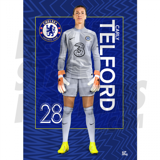 Telford Chelsea FC Headshot Poster A3 21/22
