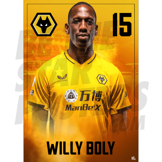 Boly Wolves FC Headshot Poster A3 21/22
