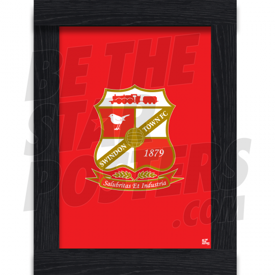 Swindon Town FC Crest Framed A4 Poster