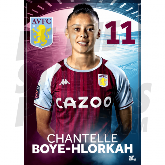 Boye-Hlorkah Aston Villa Headshot Poster A3 21/22