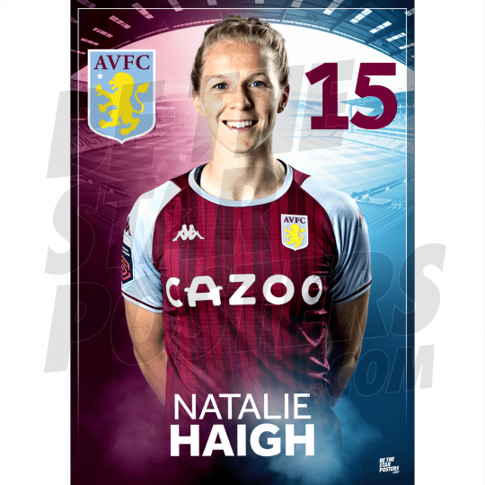 Haigh Aston Villa FC Headshot Poster A4 21/22