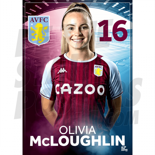 McLoughlin Aston Villa FC Headshot Poster A4 21/22