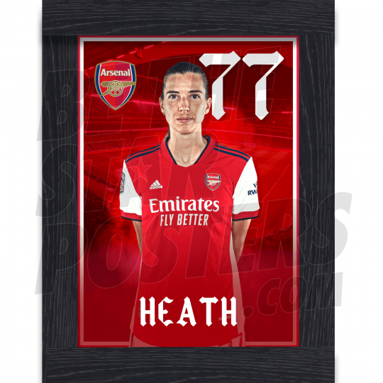 Heath Arsenal FC Framed Headshot Poster A3 21/22