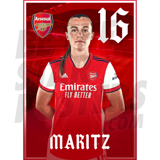 Maritz Arsenal FC Headshot Poster A4 21/22