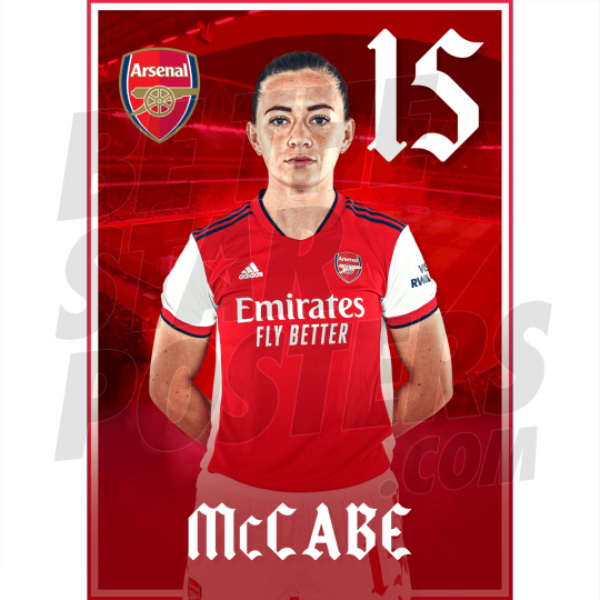 McCabe Arsenal FC Headshot Poster A4 21/22