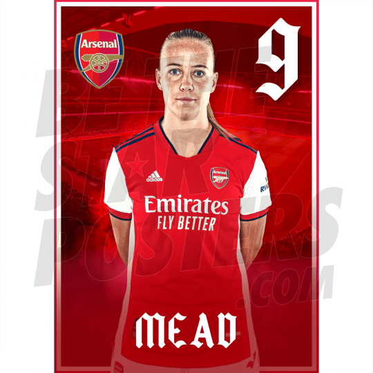 Mead Arsenal FC Headshot Poster A3 21/22