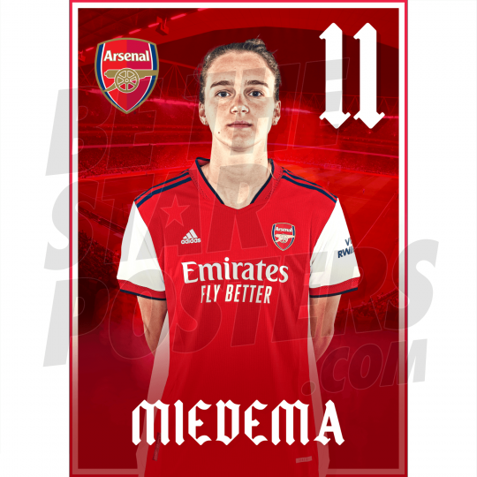 Medema Arsenal FC Headshot Poster A4 21/22