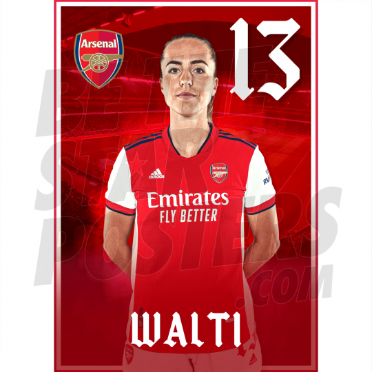 Walti Arsenal FC Headshot Poster A4 21/22