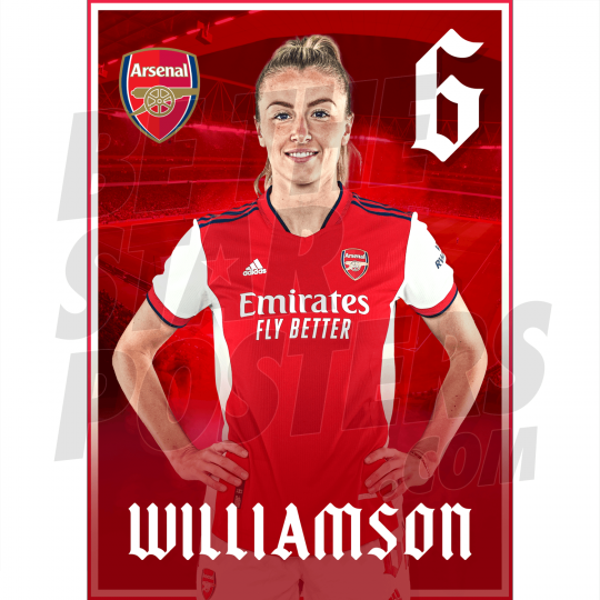 Williamson Arsenal FC Headshot Poster A3 21/22