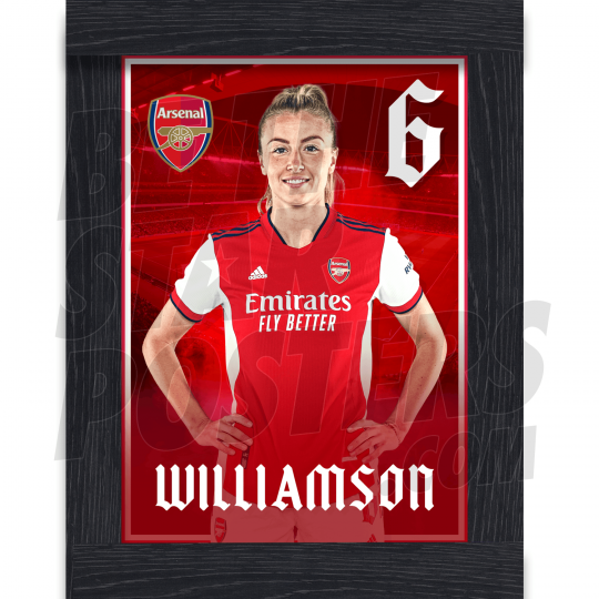 Williamson Arsenal Framed Headshot Poster A4 21/22