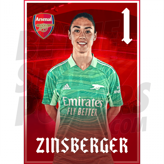 Zinsberger Arsenal FC Headshot Poster A4 21/22