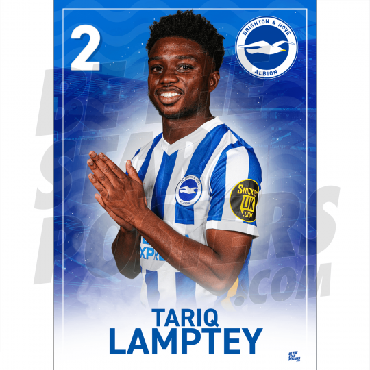 Lamptey BHAFC Headshot Poster A3 21/22