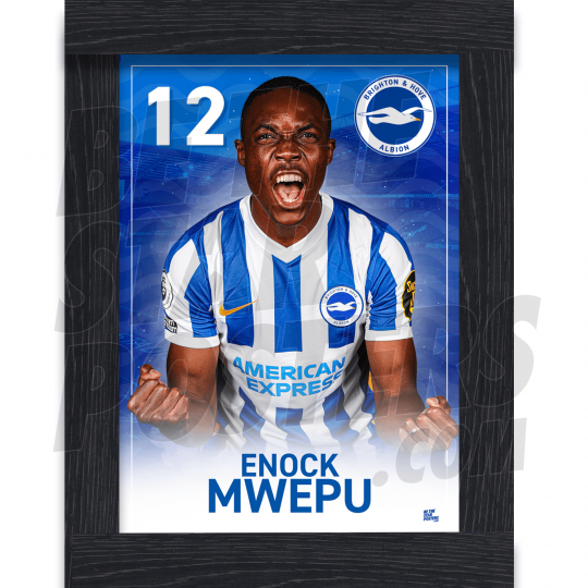 Mwepu BHAFC Framed Headshot Poster A3 21/22