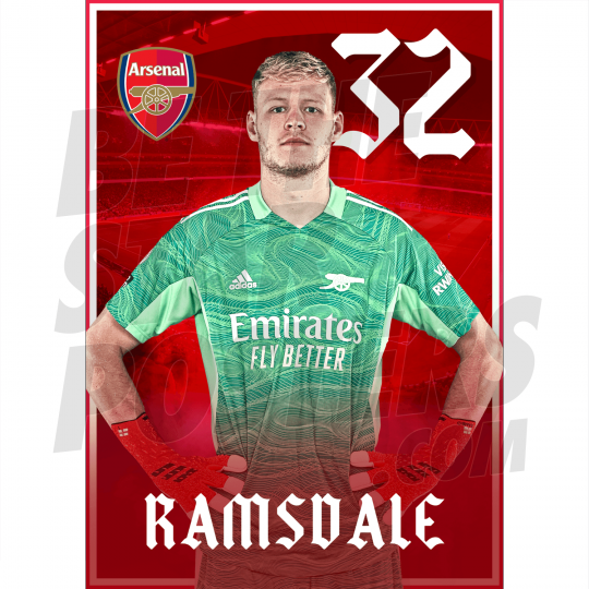 Ramsdale Arsenal FC Headshot Poster A4 21/22
