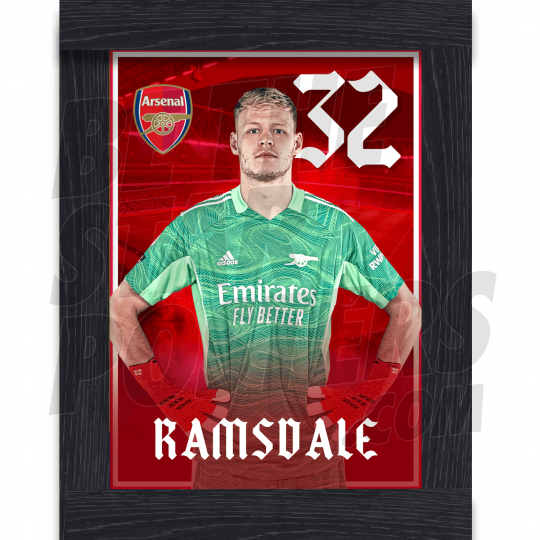 Ramsdale Arsenal Framed Headshot Poster A4 21/22