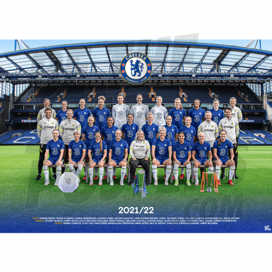 Chelsea FC Women Squad Poster A4 21/22