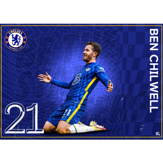 Chilwell Chelsea FC Action Poster A3 21/22