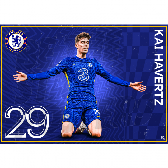 Havertz Chelsea FC Action Poster A3 21/22