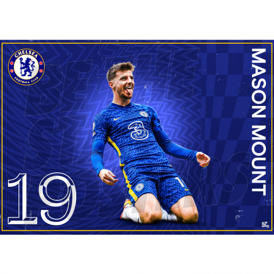 Mount Chelsea FC Action Poster A4 21/22