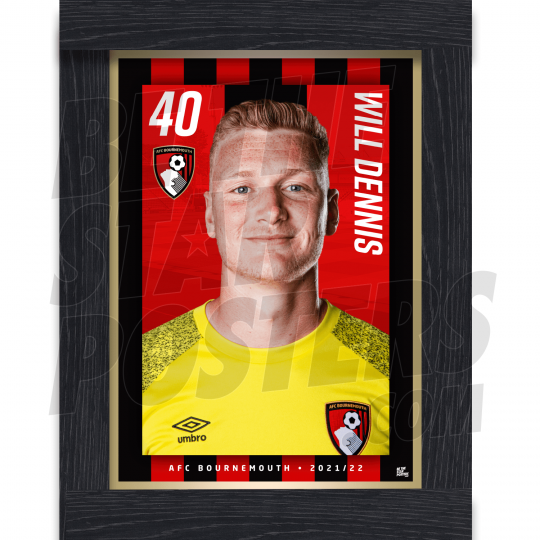 Dennis Bournemouth Framed Headshot A3 21/22