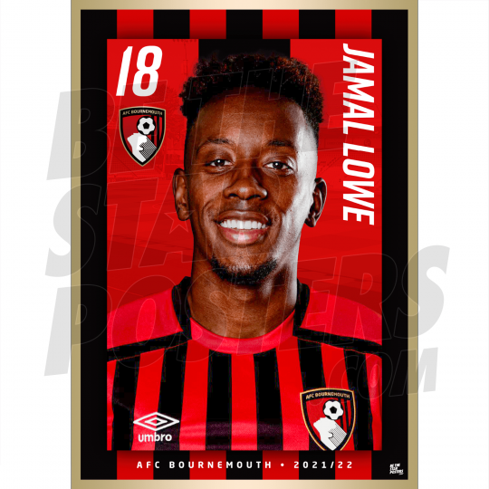 Lowe AFC Bournemouth Headshot Poster A3 21/22