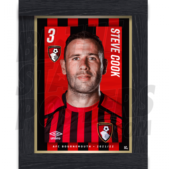 S.Cook Bournemouth Framed Headshot A4 21/22