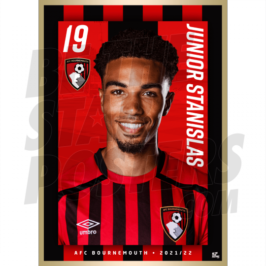 Stanislas AFC Bournemouth Headshot Poster A3 21/22
