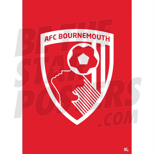 AFC Bournemouth White Crest A2 Poster