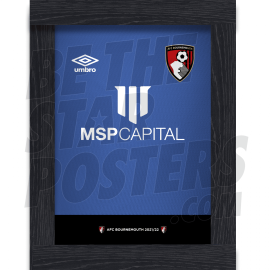 Bournemouth GK Away Shirt Framed Poster A3 21/22