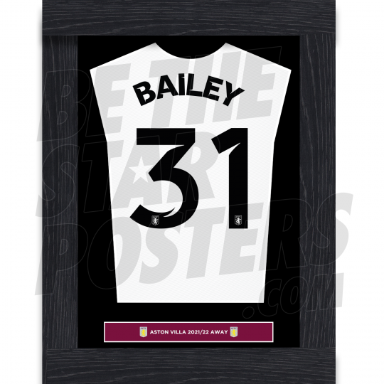 Bailey Aston Villa Away Framed Poster A4 21/22
