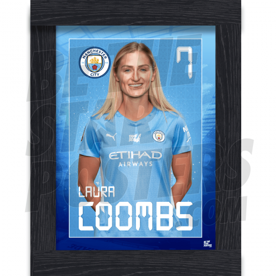 Coombs Man City Framed Headshot Poster A3 21/22