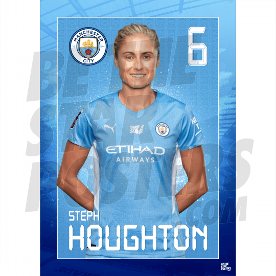 Houghton Man City FC Headshot Poster A3 21/22