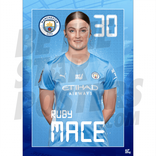 Mace Man City FC Headshot Poster A3 21/22