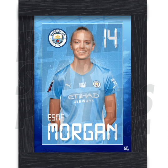 Morgan Man City Framed Headshot Poster A4 21/22