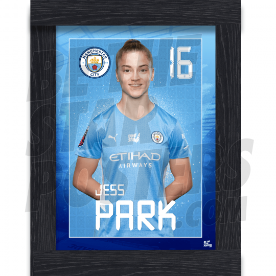 Park Man City Framed Headshot Poster A4 21/22