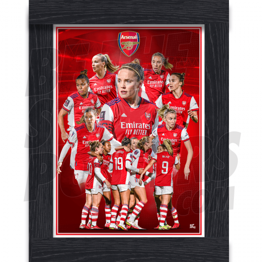 Arsenal FC Womens Montage Framed Poster A3 21/22