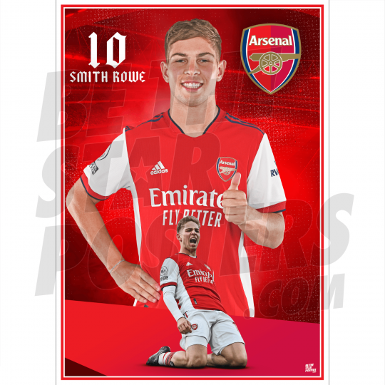 Smith Rowe Arsenal FC Action Poster A3 21/22