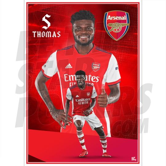 Thomas Arsenal FC Action Poster A3 21/22