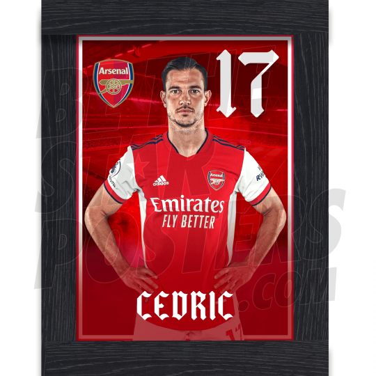 Cedric Arsenal Framed Headshot Poster A3 21/22