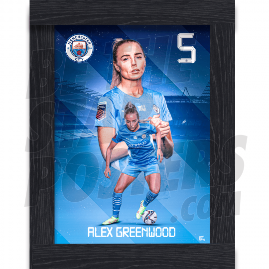 Greenwood Man City Framed Action Poster A4 21/22