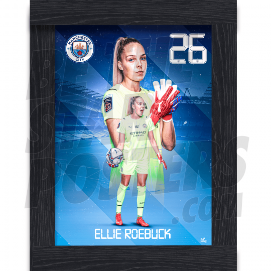 Roebuck Man City Framed Action Poster A4 21/22
