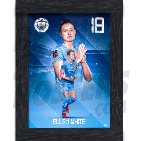 White Man City Framed Action Poster A4 21/22