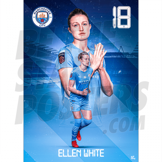 White Man City Action Poster A4 21/22