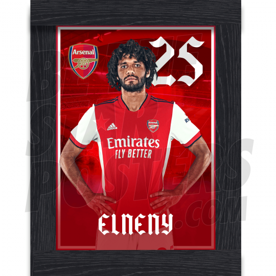 Elneny Arsenal Framed Headshot Poster A4 21/22