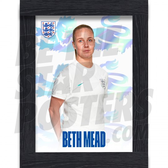 Mead Lionesses Framed Headshot Poster A4