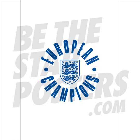 Lionesses European Champion Circle Poster White A4