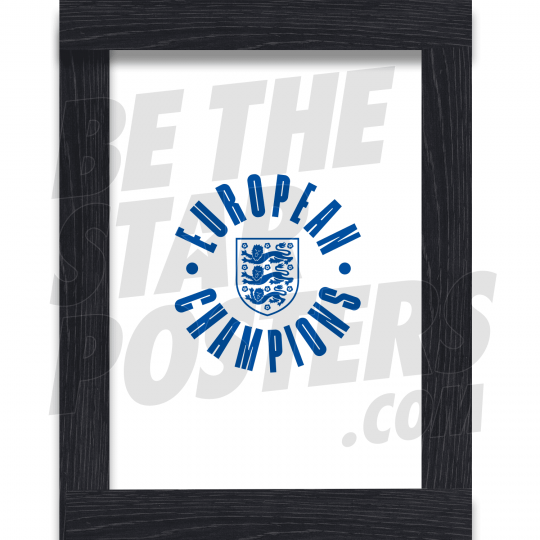 European Champions Circle Framed Poster White A4