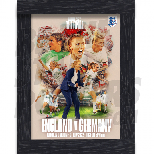 Lionesses vs Germany Limited Framed A3 Art Print