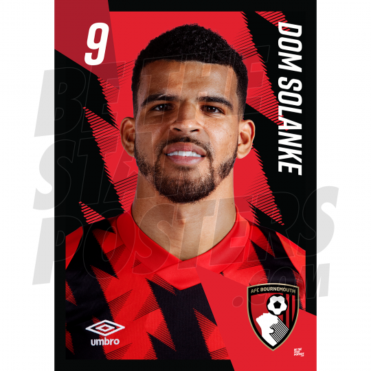 Solanke Bournemouth Headshot Poster A4 22/23