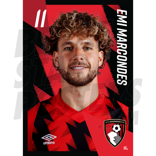 Marcondes Bournemouth Headshot Poster A4 22/23